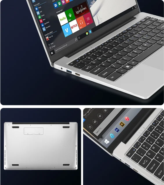 New 14 Inch IPS 1366x728 SSD Dual Core Wireless Slim Laptop US Plug English Keyboard Windows 11 4-7 Hours Battery 3 USB Ports