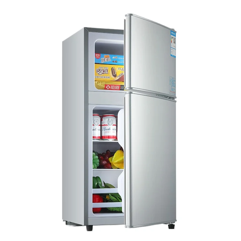 BCD-128 Cooling Fridge Household Top-freezer Double Door Fridges Refrigerator for Homes