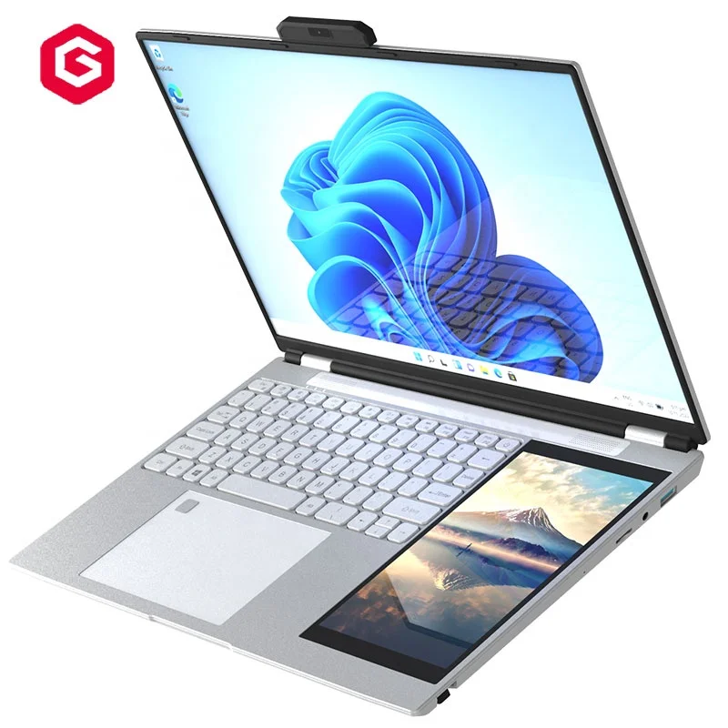 High Level New Cheap Laptop Computer 15.6 Inch Dual Screen 7inch Touch Screen Laptop