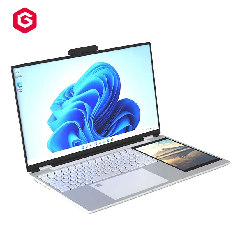 High Level New Cheap Laptop Computer 15.6 Inch Dual Screen 7inch Touch Screen Laptop