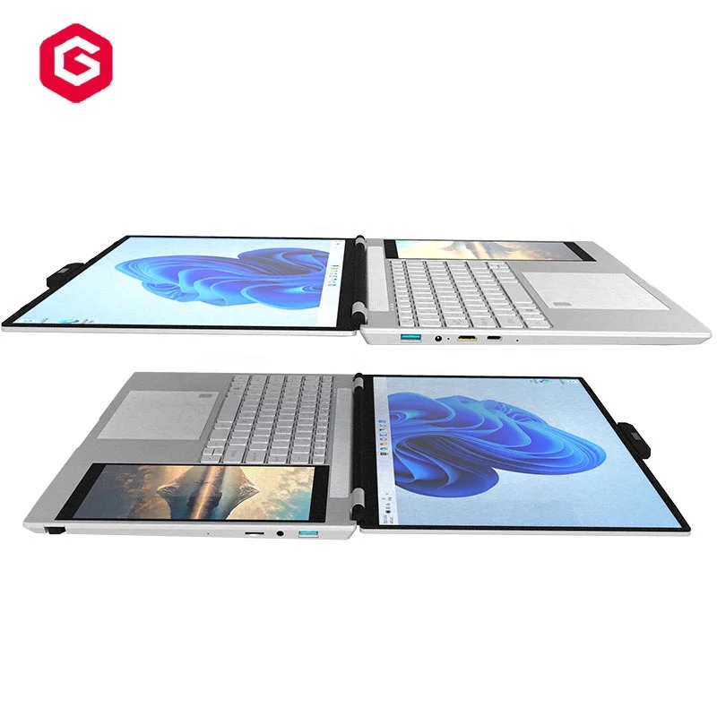 High Level New Cheap Laptop Computer 15.6 Inch Dual Screen 7inch Touch Screen Laptop