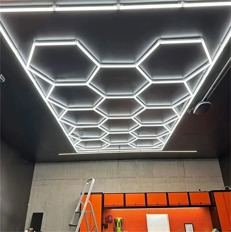 Wholesale Cheap 2.4x4.8m Honeycomb Led Light Hexagonal Light Led Ceiling for Garage Work Led Light