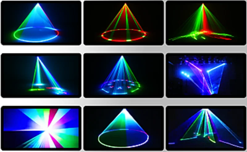 8W RGB Laser Light Professional Stage Moving Head Lasers System With DMX and ILDA for Wedding Ceremony Night Club