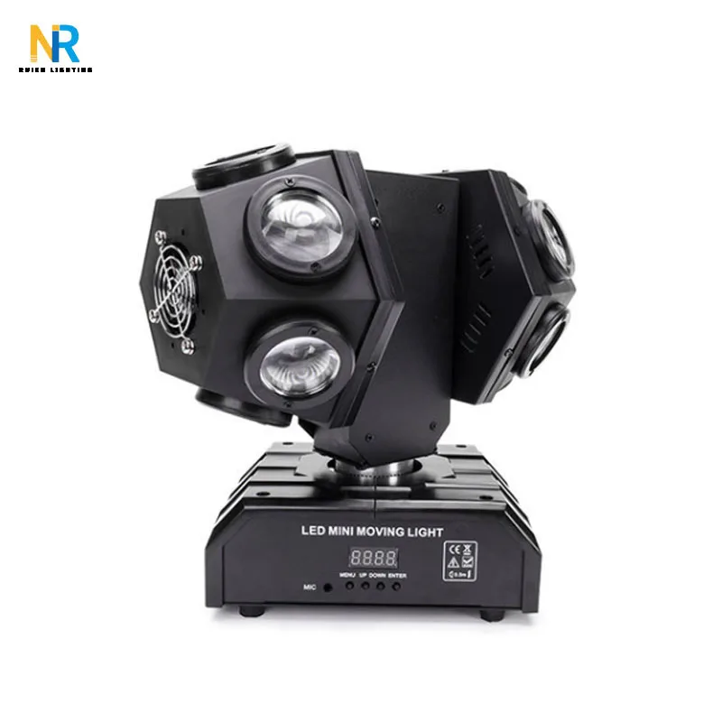 Factory Direct RGBW 4in1 Laser Moving Head Light Double Head Beam Stage Effect Light 12*10w LED Rotating Light
