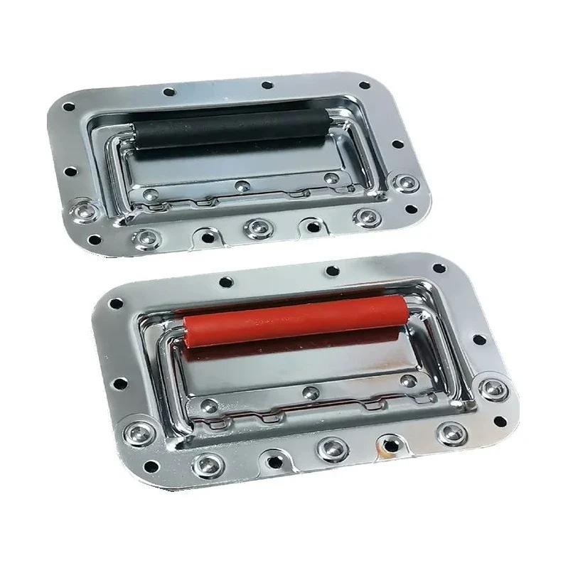 162x107mm Flight Case Metal Accessories Red Black Handle