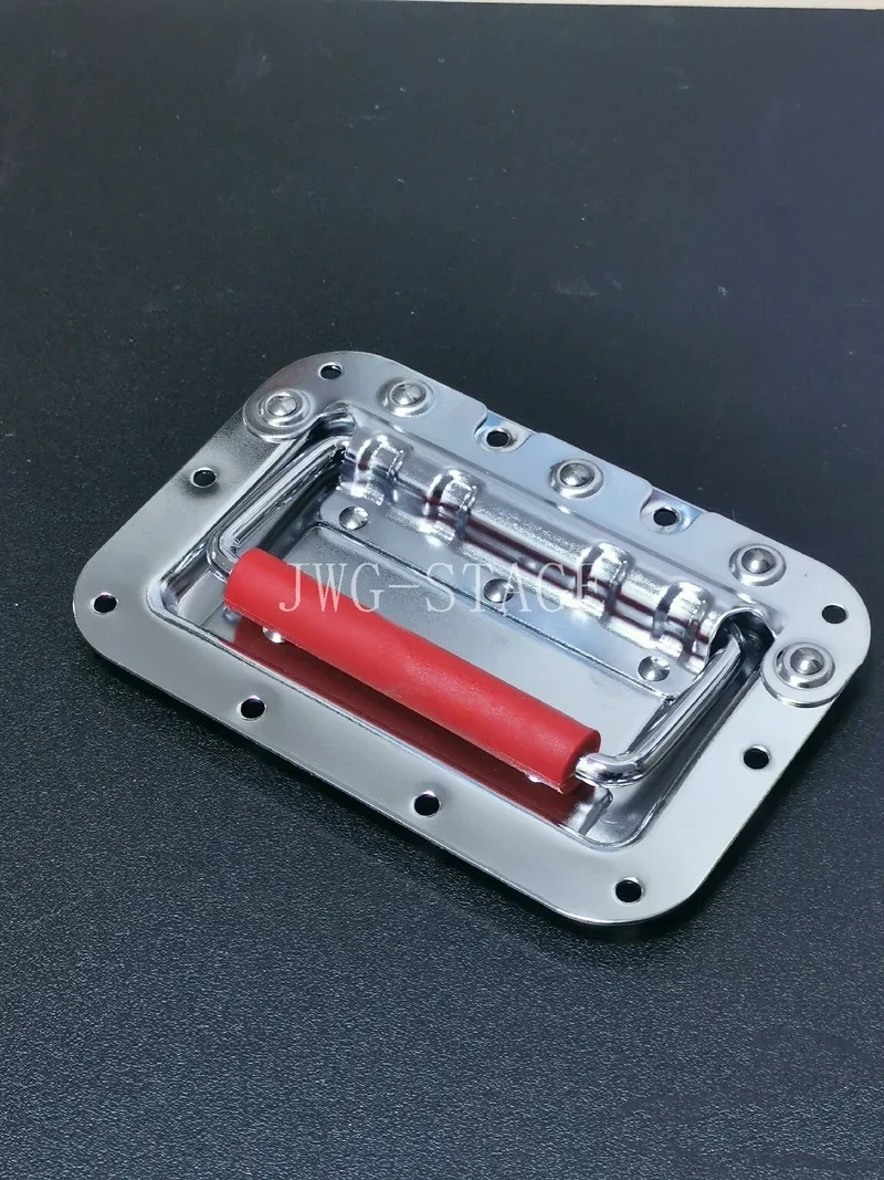 162x107mm Flight Case Metal Accessories Red Black Handle
