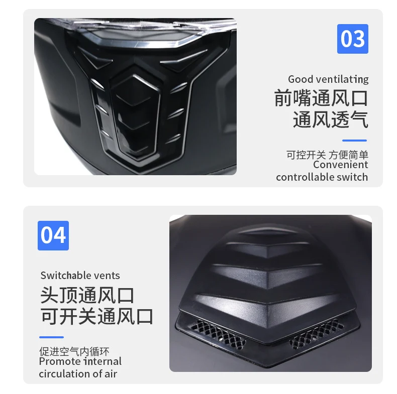 Orz3C Certified Motorcycle Helmet Men's and Women's Dual-Lens Full-Face Helmet Summer Personalized Tail Bluetooth Semi-Full Coverage