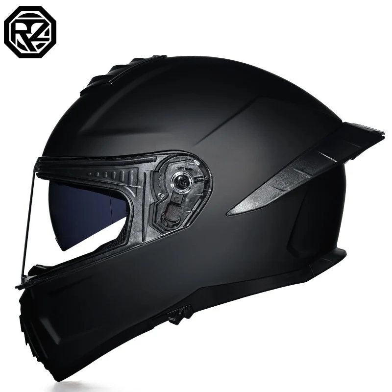 Orz3C Certified Motorcycle Helmet Men's and Women's Dual-Lens Full-Face Helmet Summer Personalized Tail Bluetooth Semi-Full Coverage