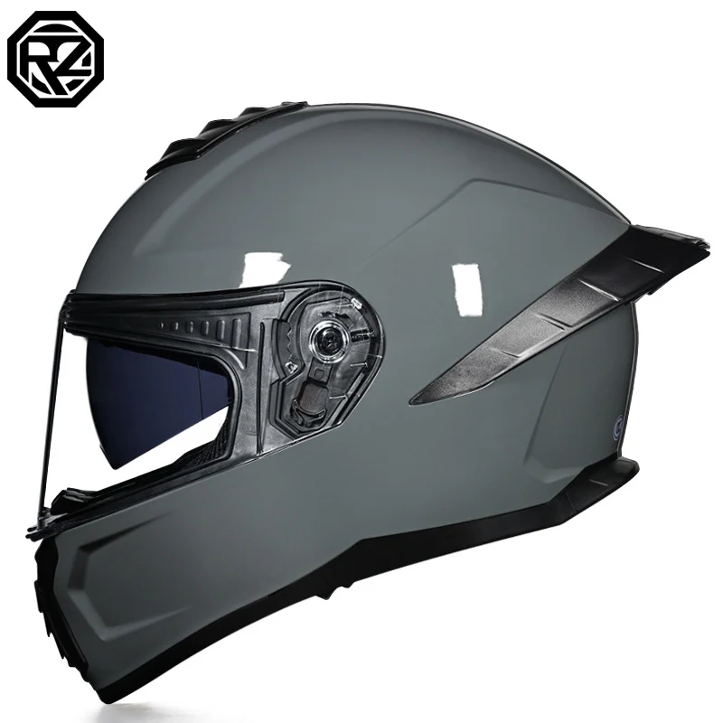 Orz3C Certified Motorcycle Helmet Men's and Women's Dual-Lens Full-Face Helmet Summer Personalized Tail Bluetooth Semi-Full Coverage