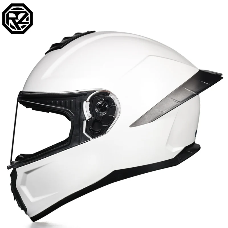 Orz3C Certified Motorcycle Helmet Men's and Women's Dual-Lens Full-Face Helmet Summer Personalized Tail Bluetooth Semi-Full Coverage