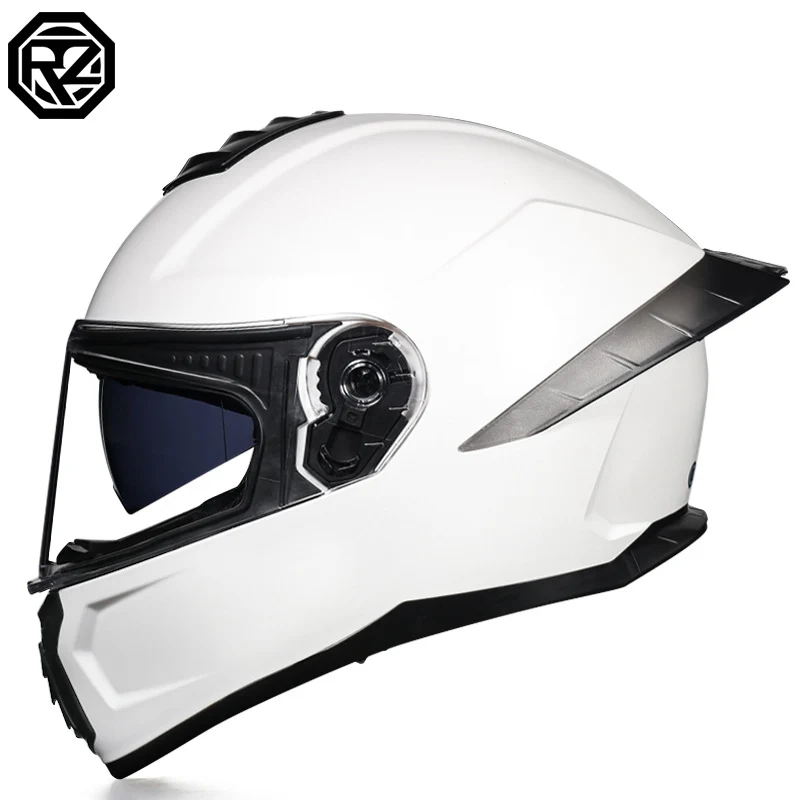 Orz3C Certified Motorcycle Helmet Men's and Women's Dual-Lens Full-Face Helmet Summer Personalized Tail Bluetooth Semi-Full Coverage