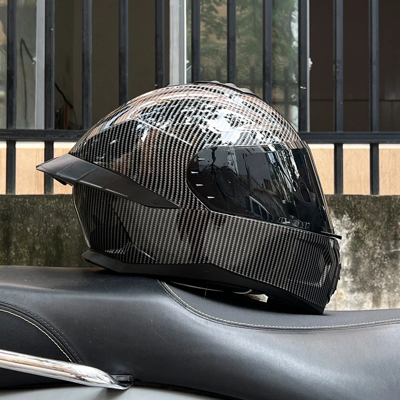 Orz3C Certified Motorcycle Helmet Men's and Women's Dual-Lens Full-Face Helmet Summer Personalized Tail Bluetooth Semi-Full Coverage