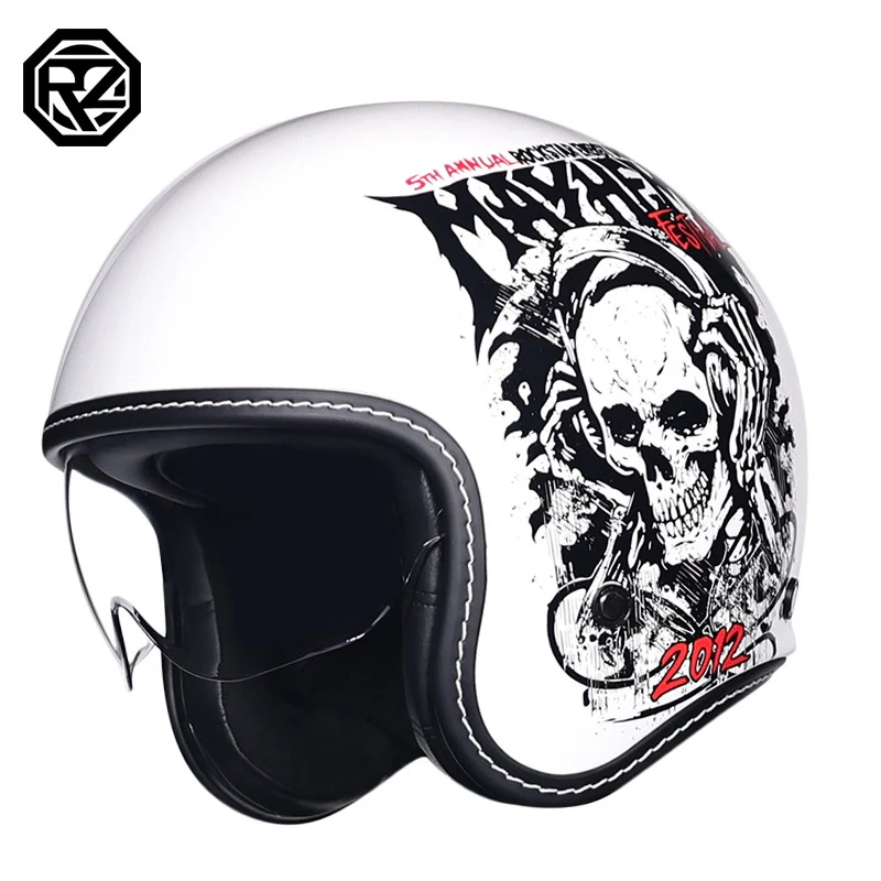Orz Retro Helmet for Men and Women 3C Certified Motorcycle Half Helmet for Girls Winter Universal Four-Season Electric Motorcycle