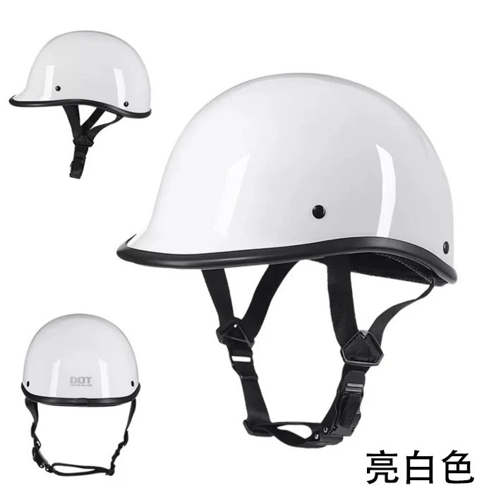Safety certification car helmet spring retro motorcycle half helmet men and women motorcycle helmet scoop helmet LUOK