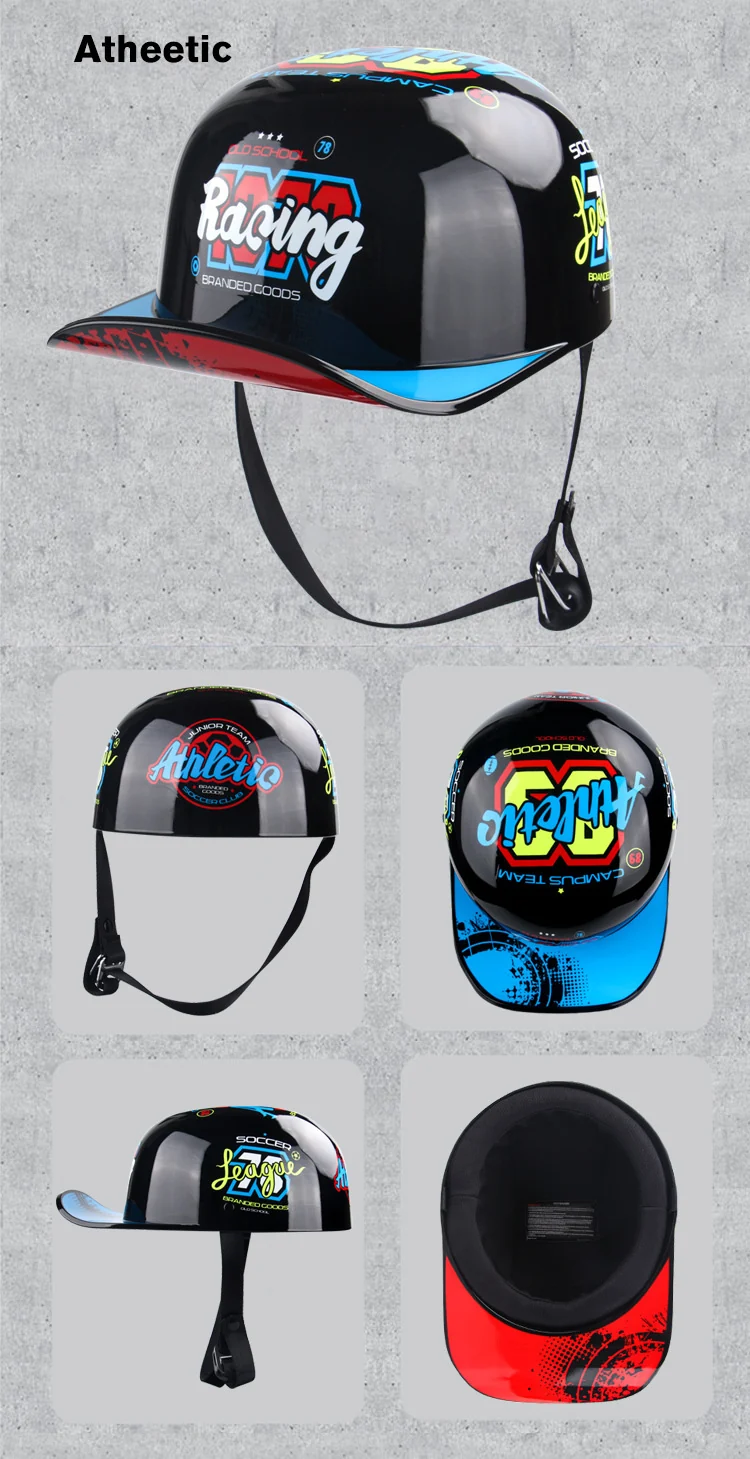 Source Factory Electric Vehicle Helmet Men's Motorcycle Helmet Summer Women's Electric Scooter Safety Helmet Riding Baseball Cap