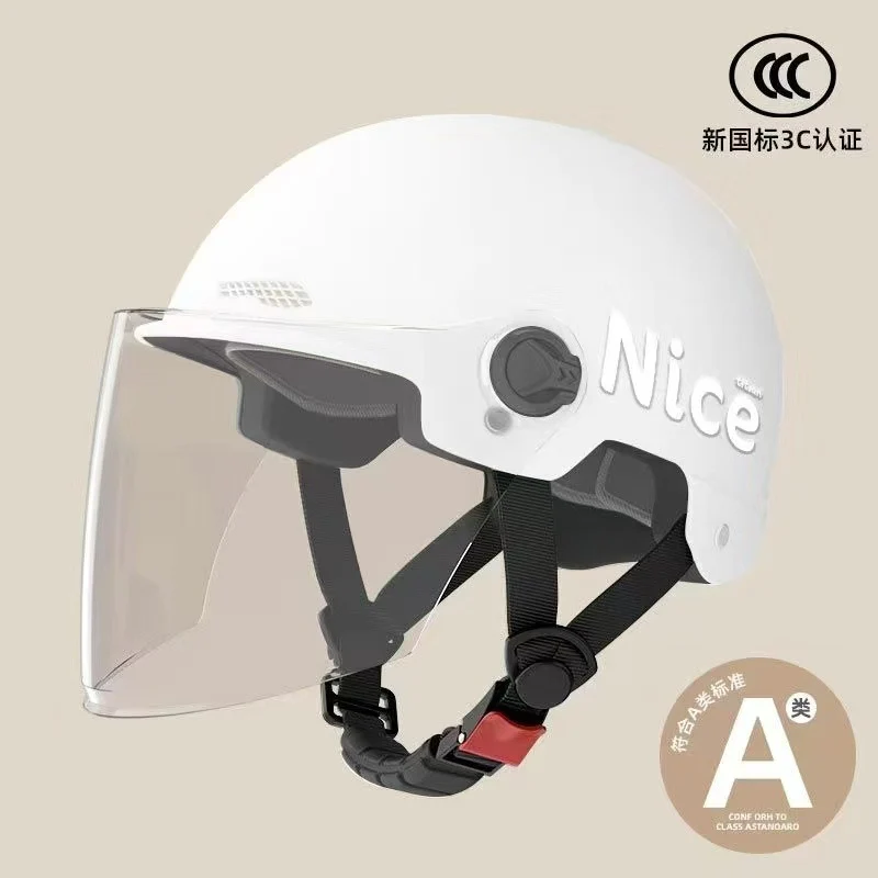 New National Standard 3C Certified Electric Vehicle Helmet for Men and Women, Summer Sun Protection Motorcycle Safety Helmet, Lightweight Half Helmet, Now Available from the Manufacturer