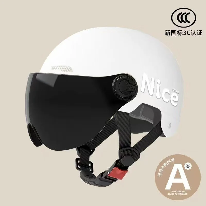 New National Standard 3C Certified Electric Vehicle Helmet for Men and Women, Summer Sun Protection Motorcycle Safety Helmet, Lightweight Half Helmet, Now Available from the Manufacturer