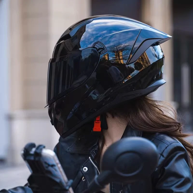 Motorcycle Helmet 3C Certified Bluetooth Men's and Women's All-Season Universal Personalized Electric Cruise Motorcycle Full-Coverage Full-Face Helmet