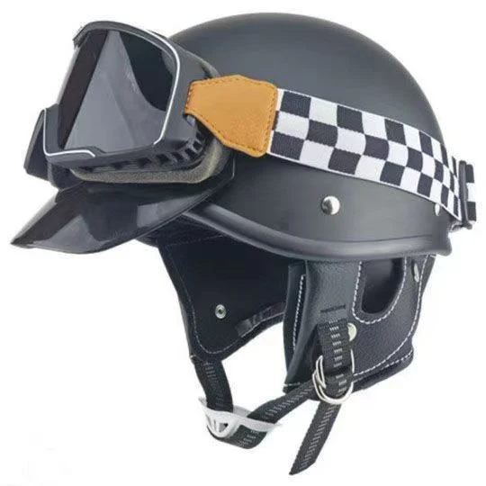 Retro Helmet Motorcycle Half Helmet 3C National Standard Summer Women's Men's Motorcycle Helmet Electric Vehicle Japanese Safety Helmet