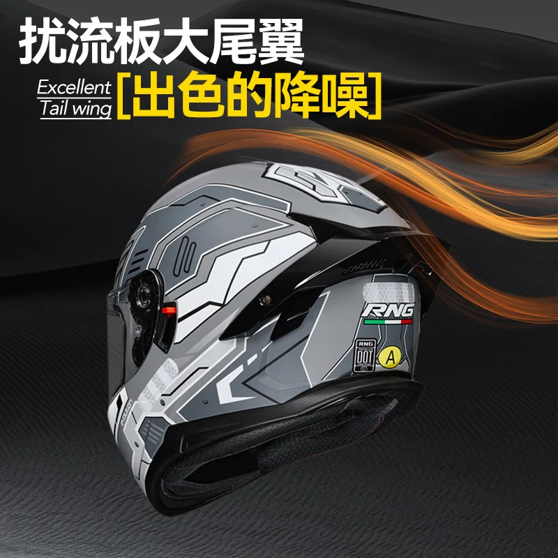 New National Standard 3C/Dot Certified Motorcycle Helmet Dual Lens with Bluetooth Headset Glasses Slot Full Face Motorcycle Helmet