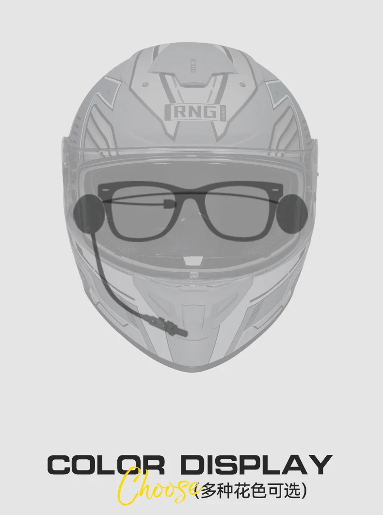 New National Standard 3C/Dot Certified Motorcycle Helmet Dual Lens with Bluetooth Headset Glasses Slot Full Face Motorcycle Helmet