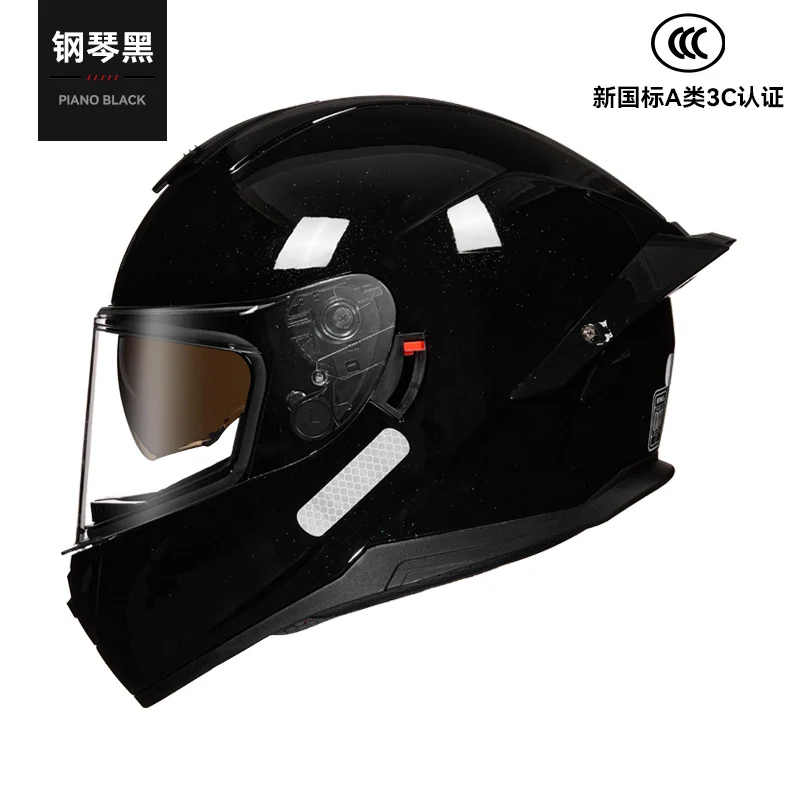 New National Standard 3C/Dot Certified Motorcycle Helmet Dual Lens with Bluetooth Headset Glasses Slot Full Face Motorcycle Helmet