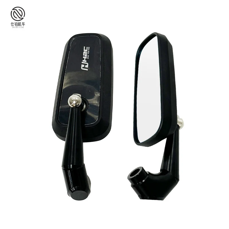 Motorcycle modification universal semi-CNC aluminum alloy rearview mirror mirror blue/chrome mirror anti-glare mirror H2C