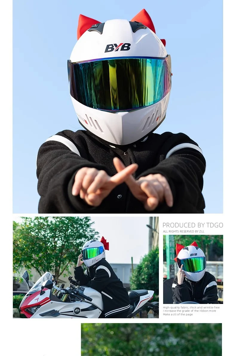 Motorcycle helmet decorations bow electric car battery car full helmet decorative accessories net red accessories women wholesale