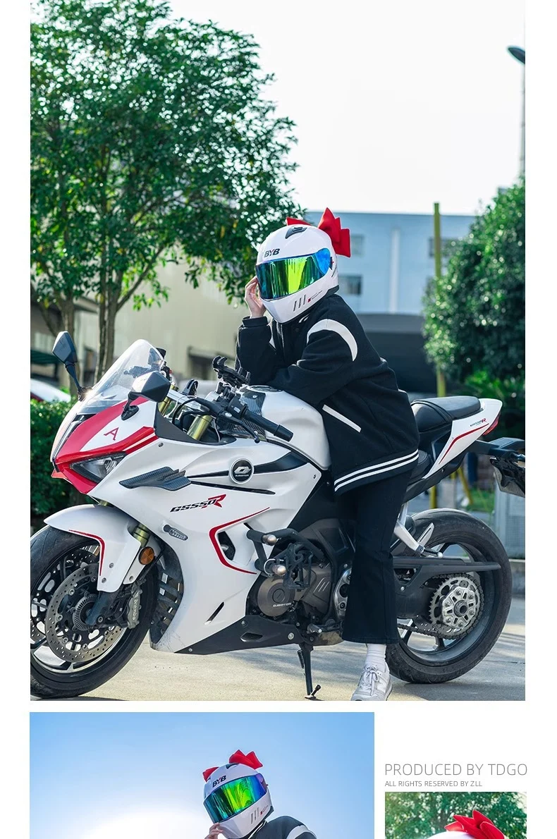 Motorcycle helmet decorations bow electric car battery car full helmet decorative accessories net red accessories women wholesale