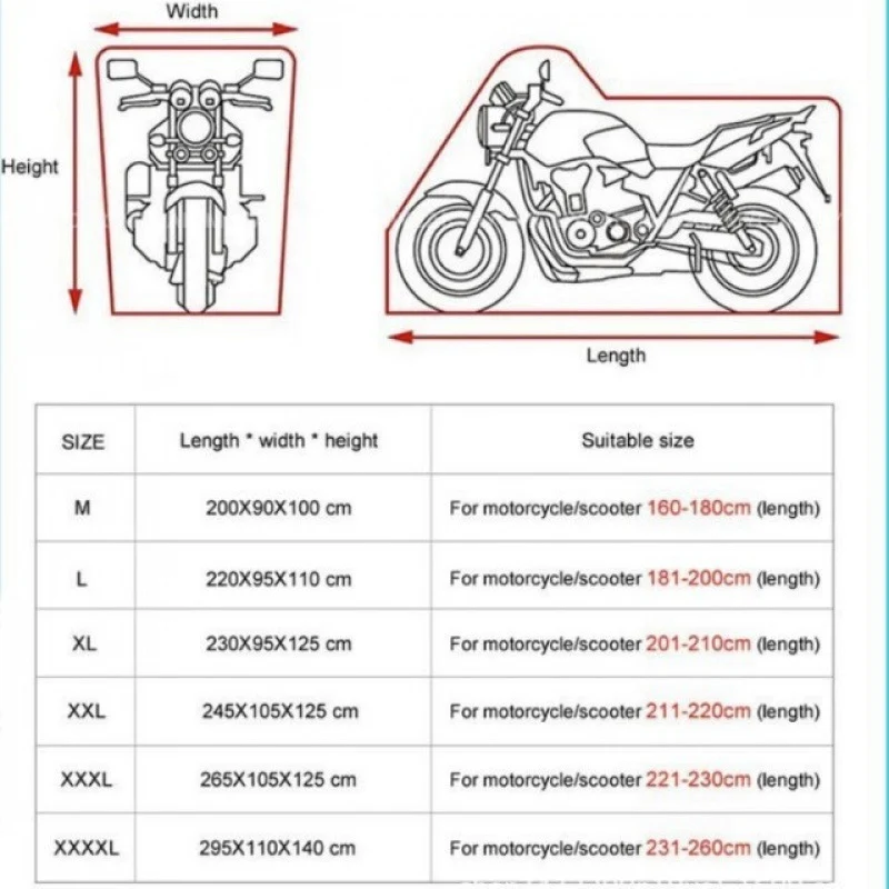 Motorcycle cover rainproof sunscreen 210D car jacket cover thickened Oxford cloth dust cover built-in anti-theft buckle car jacket cover
