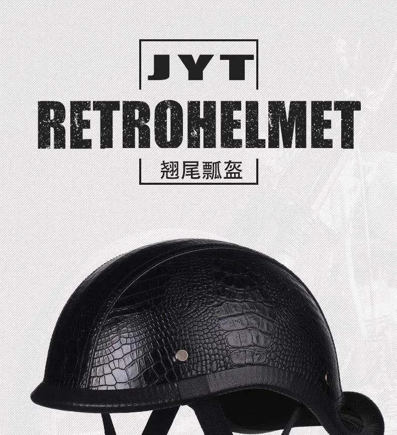 New National Standard 3C Retro Flip-Up Helmet for Women, Motorcycle Half-Helmet for Men, Electric Scooter Helmet, Cruiser Helmet for Riding