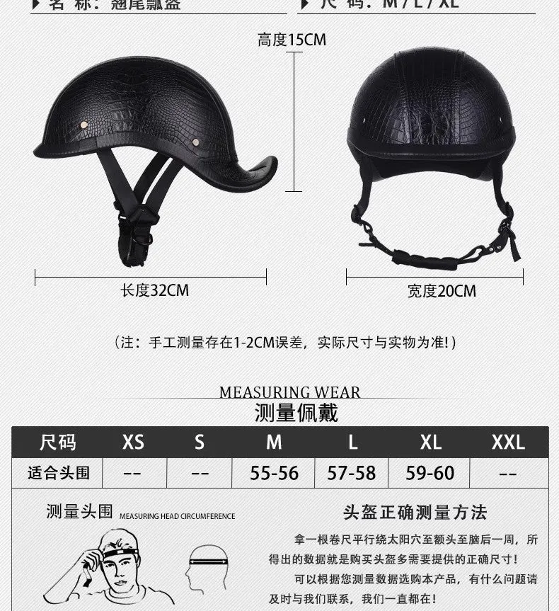 New National Standard 3C Retro Flip-Up Helmet for Women, Motorcycle Half-Helmet for Men, Electric Scooter Helmet, Cruiser Helmet for Riding