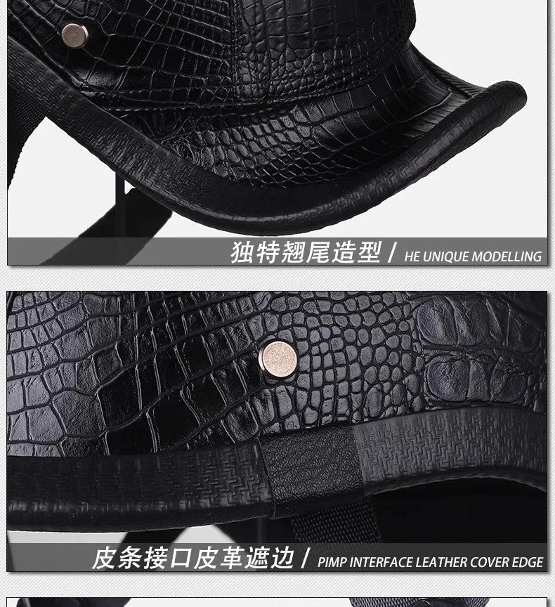 New National Standard 3C Retro Flip-Up Helmet for Women, Motorcycle Half-Helmet for Men, Electric Scooter Helmet, Cruiser Helmet for Riding