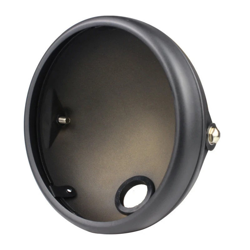Suitable for Harley motorcycle retro headlight rear shell 7 inch headlight modification protection lamp shell with bracket