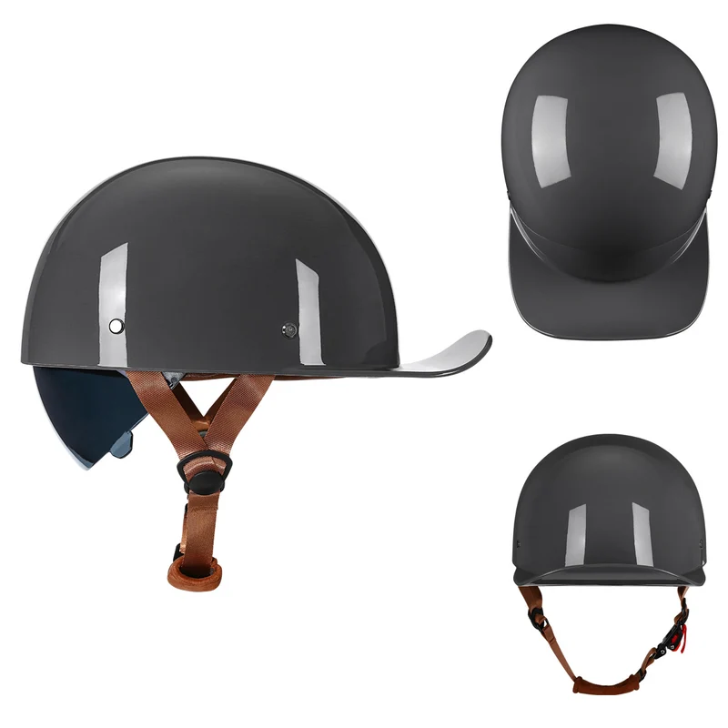 Jiarui Cross-Border Retro Electric Scooter Motorcycle Helmet for Men and Women, Small Helmet for Electric Vehicles, Baseball Cap, Safety Helmet