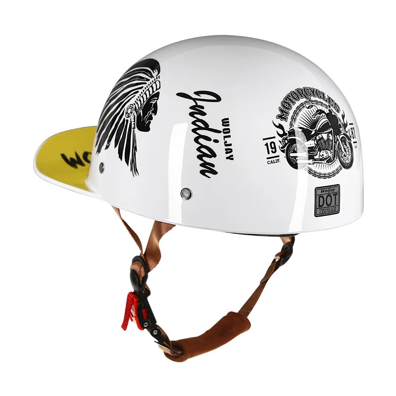 Jiarui Cross-Border Retro Electric Scooter Motorcycle Helmet for Men and Women, Small Helmet for Electric Vehicles, Baseball Cap, Safety Helmet