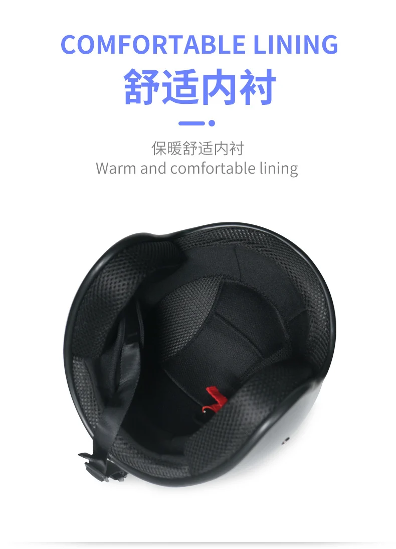 Cross-border retro helmet personality men's and women's leather helmet electric car helmet 3/4 summer helmet half helmet scooter four seasons universal