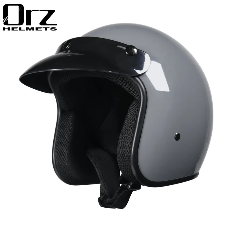Cross-border retro helmet personality men's and women's leather helmet electric car helmet 3/4 summer helmet half helmet scooter four seasons universal