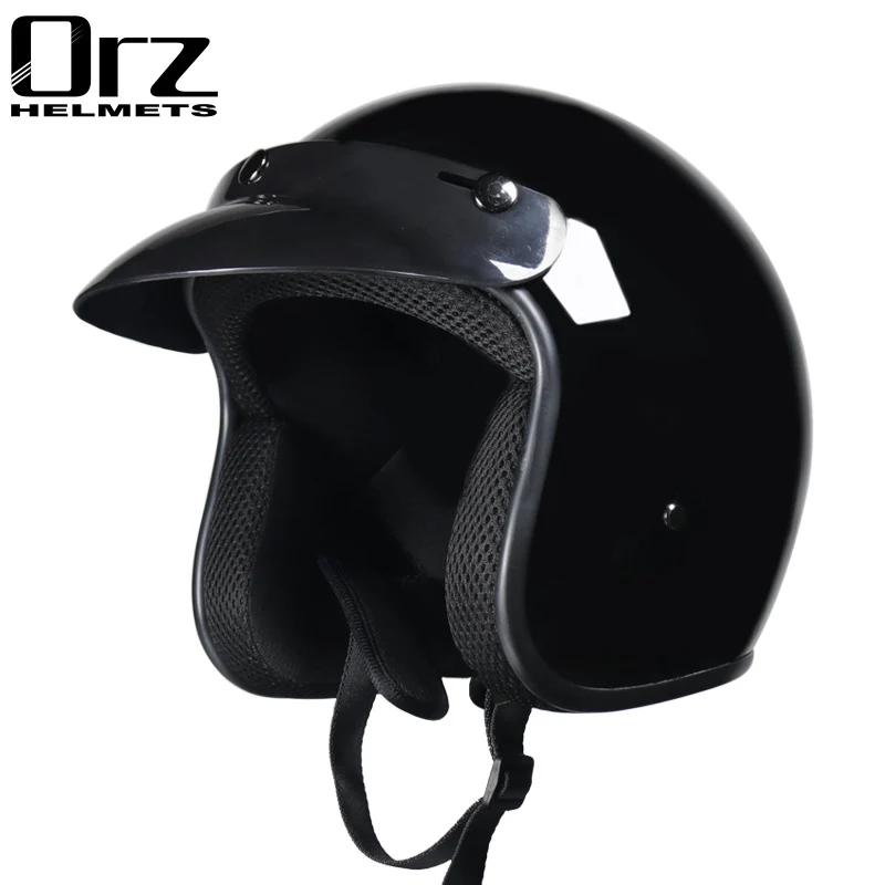 Cross-border retro helmet personality men's and women's leather helmet electric car helmet 3/4 summer helmet half helmet scooter four seasons universal