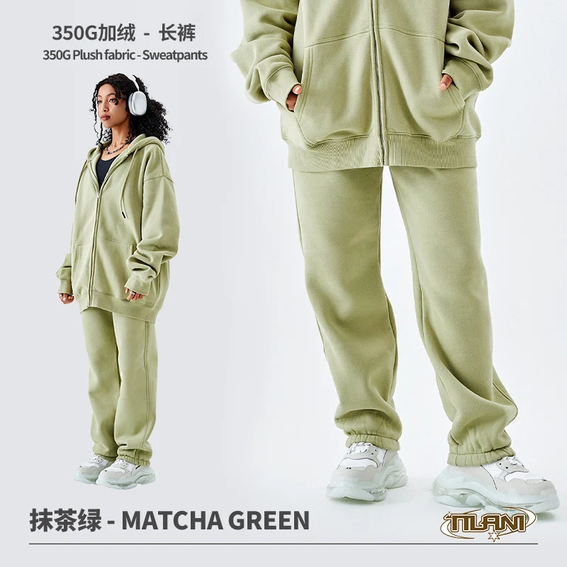 Tilani Men's Sweatshirt Cross-Border Casual Sports Suit Fashionable Pure Color Sweatshirt for Men and Women Simple Zipper Hoodie