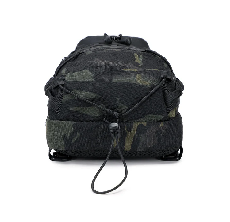 Men's Tactical Chest Bag, Crossbody Bag, Functional Outdoor Travel Lightweight Camouflage Shoulder Bag, Multi-Functional Lure Backpack
