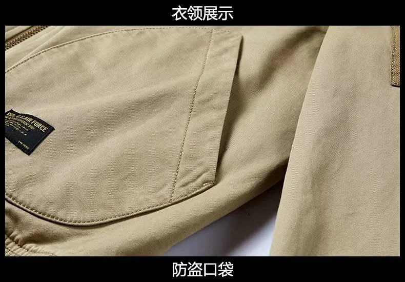 American Retro New Baseball Uniform Jacket Men's Autumn and Winter Bomber Jacket Men's Casual Workwear Top Men's Style