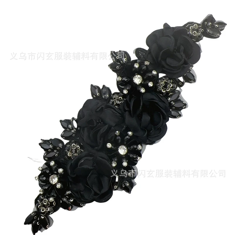 Rhinestone Flower Decoration Dress Wedding Dress