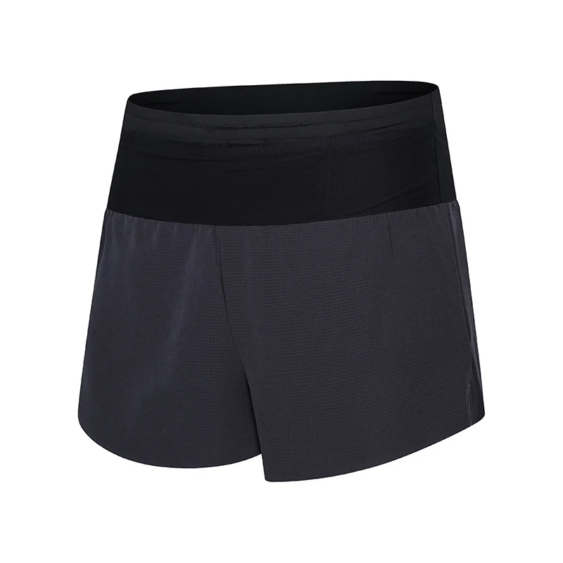 Summer Running Racing Shorts Checkered Cloth Quick-Drying Breathable Marathon Seamless Multi-Flap Pocket Pants Off-Road Fitness Casual Pants for Men
