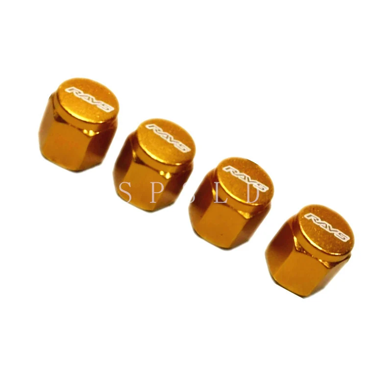 Automobile tire valve cap tire valve cap aluminum alloy explosion-proof valve core cover decorative cap 4 pieces