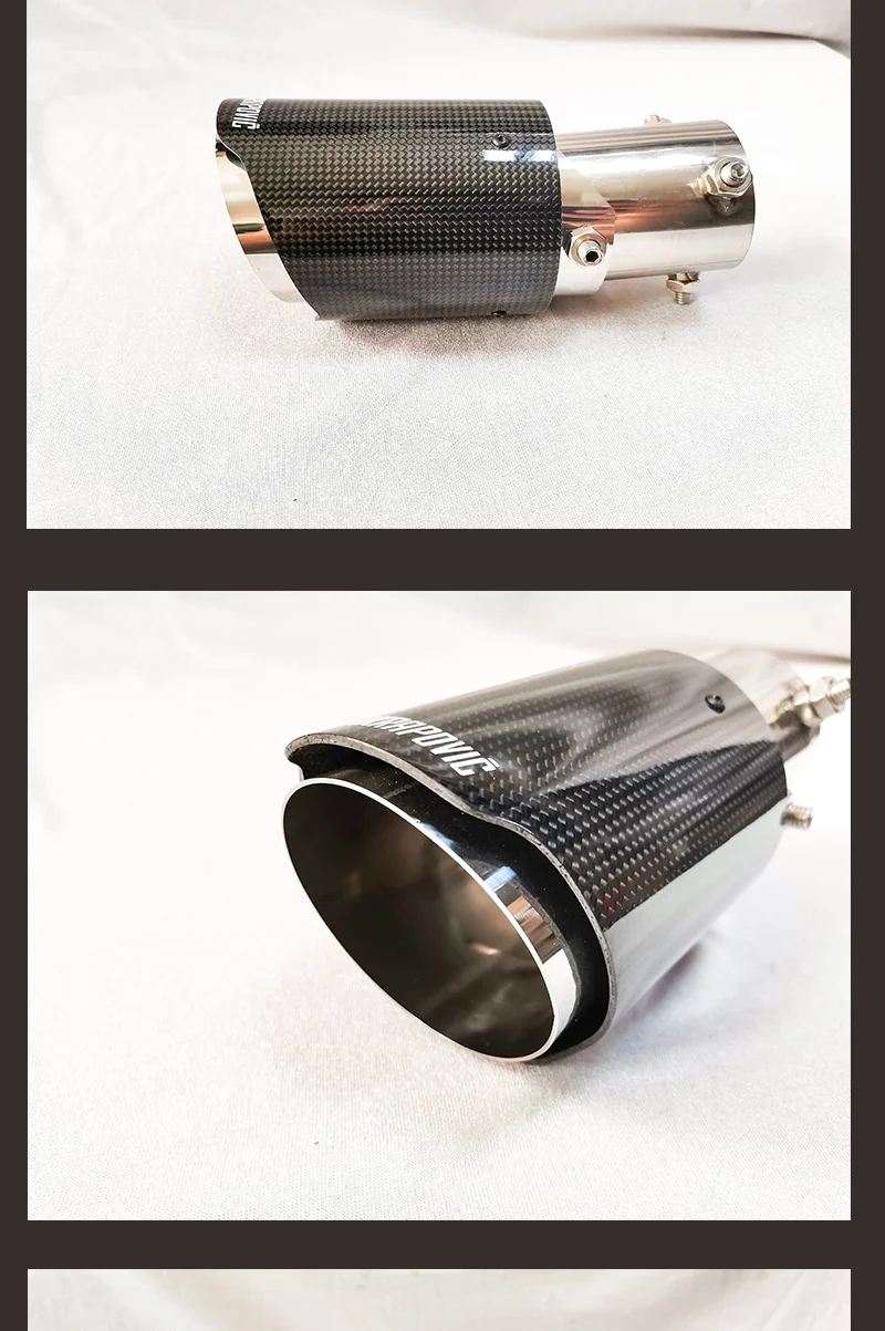 Carbon Fiber Tail Throat Car Exhaust Tail Pipe Lower Bend Multi-Directional Adjustable Curved Tail Throat Scorpio Ak Standard Tail Pipe