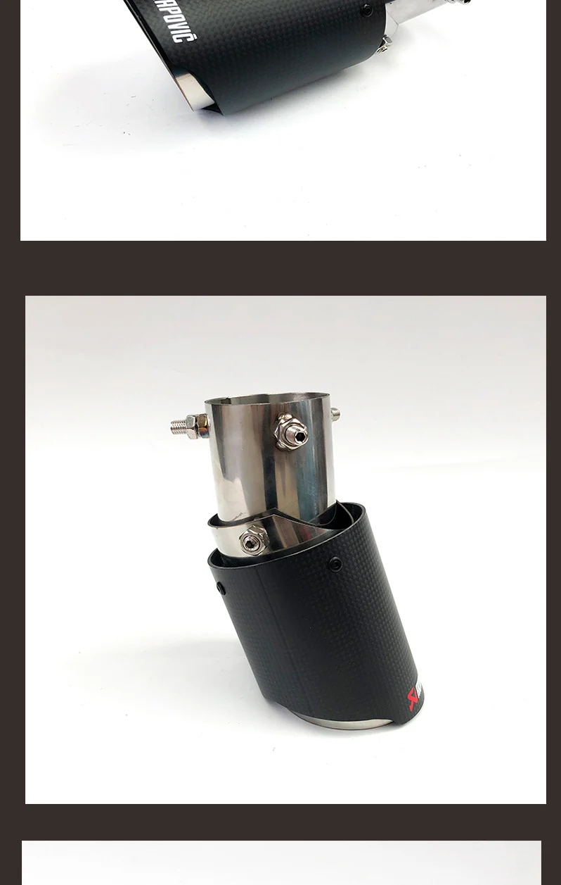 Carbon Fiber Tail Throat Car Exhaust Tail Pipe Lower Bend Multi-Directional Adjustable Curved Tail Throat Scorpio Ak Standard Tail Pipe