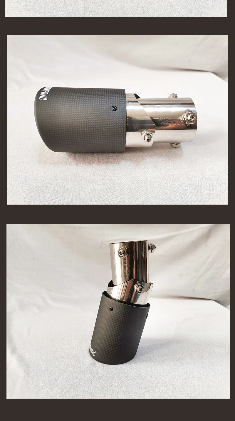 Carbon Fiber Tail Throat Car Exhaust Tail Pipe Lower Bend Multi-Directional Adjustable Curved Tail Throat Scorpio Ak Standard Tail Pipe