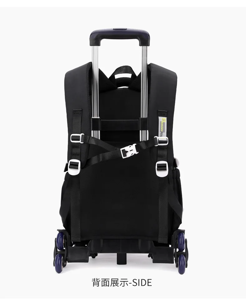 Children School Backpack Trolley Bag with Wheels Students Backpack Book Bag Rolling School bag for Girls Kids Wheeled Backpack