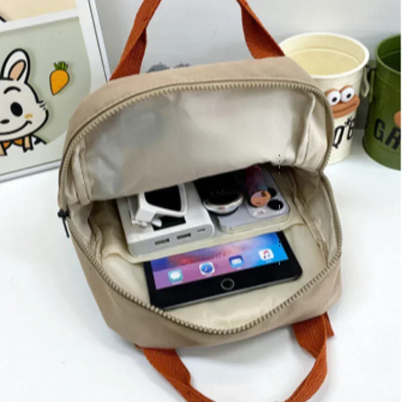 New Embroidery Sun Long Neck Small Dinosaur Backpack Hook Hair Embroidered Cartoon Canvas Kindergarten Children Backpack